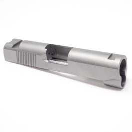 Fusion Firearms 1911 Officer Slide – 45 ACP Carbon Swept Cut/ Thin Rear Serrations/ STD Sight Cuts