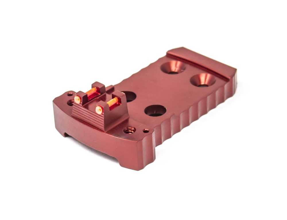 1911 Red Dot Base Plate (Holosun / Fusion) – Light-weight Aluminum – Red