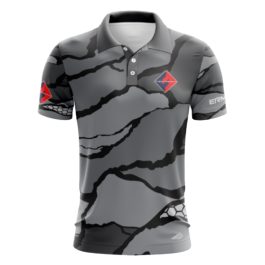 Fusion Shooter Shirt – Grey & Black Camo Performance Polo