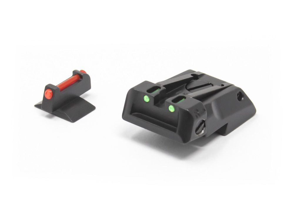 Fusion Firearms 1911 Standard Dovetail – Fiber Optic Adjustable Sight Set Contour Front Sight