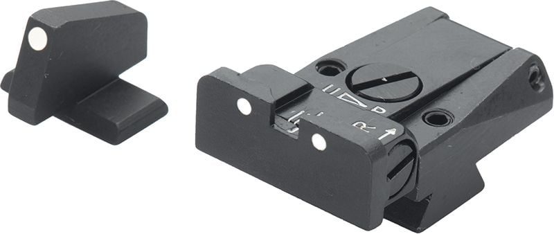 Fusion Firearms Browning High Power with Front Dovetail – White Dot Adjustable Sight Set
