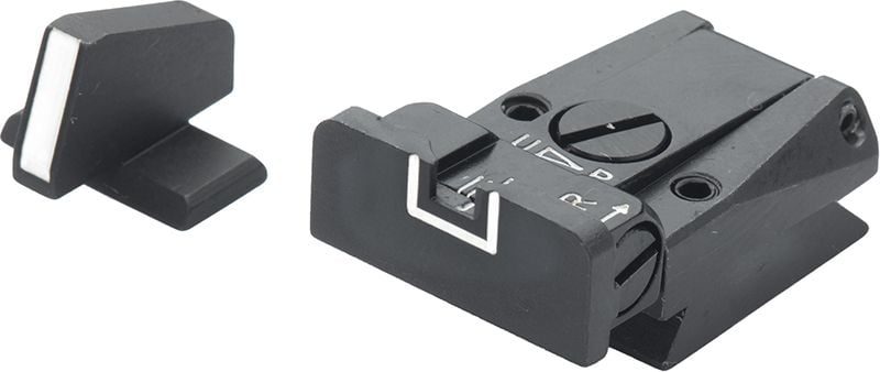 Fusion Firearms H&K P7 – White Outline Adjustable Sight Set