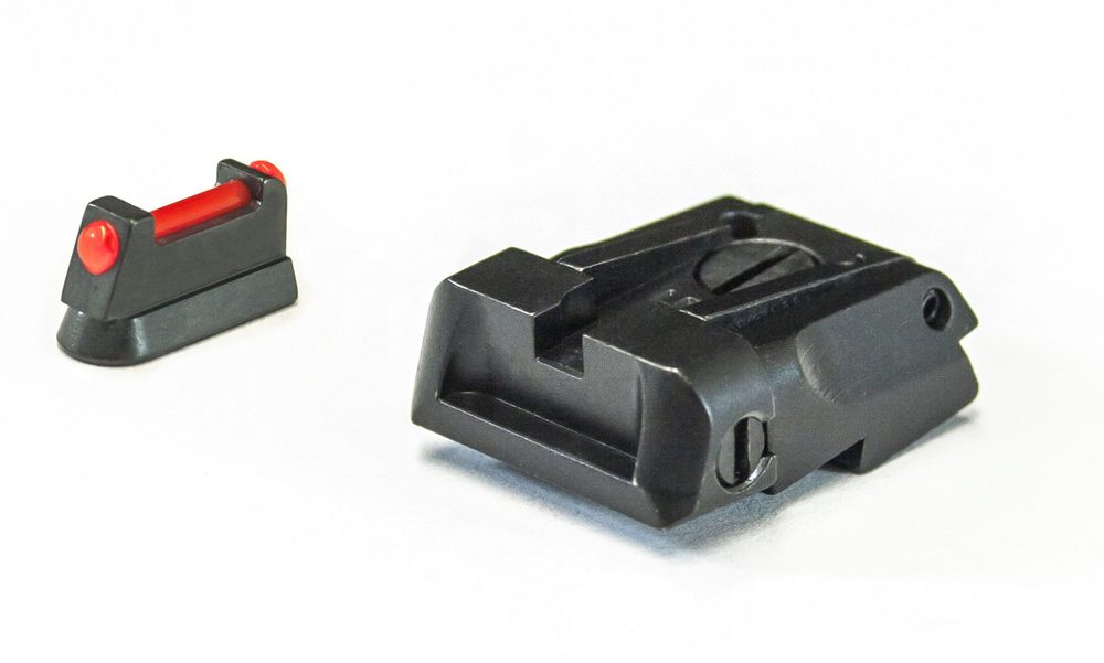 Fusion Firearms CZ Shadow – Black Target Adjustable Sight Set Fiber Optic Front