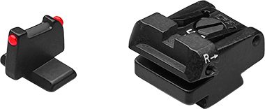 Fusion Firearms LPA Black Target & Fiber Optic Front Sight Set for H&K SFP9