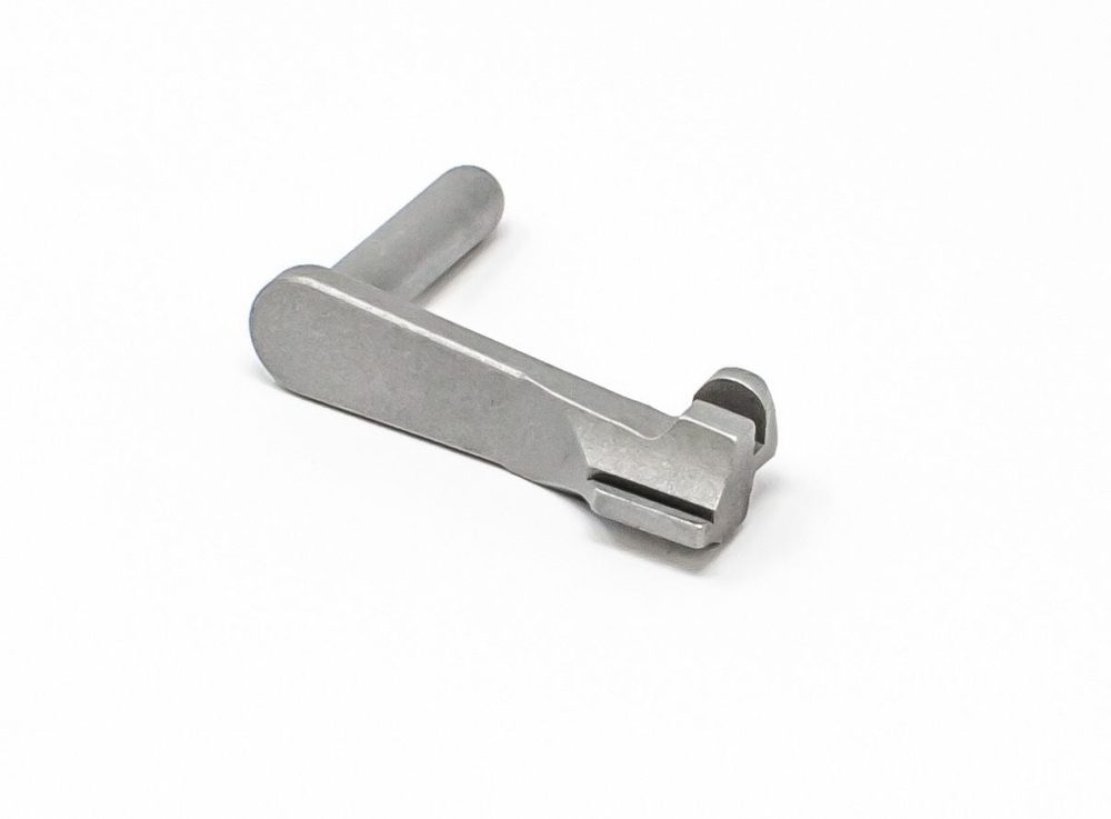 Fusion Firearms 1911 Slide Stop – 9mm/10mm – Sure Lock, Short Paddle, Stainless Matte