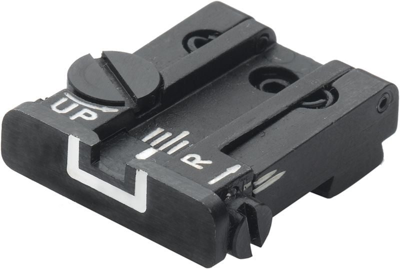 Fusion Firearms Glock 17 – 43 Rear Adjustable Sight – White Outline