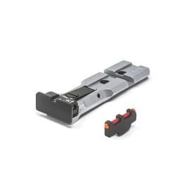 Fusion Firearms S&W RMR Rear Sight Black Target Silver Body With Red Pin Front Sight