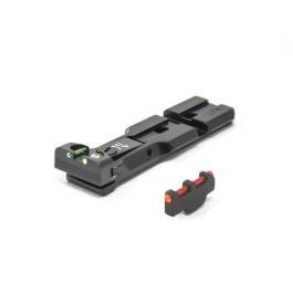 Fusion Firearms S&W RMR Rear Sight Fiber Optic Black Body With Red Pin Front Sight