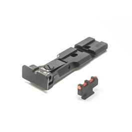 Fusion Firearms S&W RMR Rear Sight Black Target Black Body With Red Plunger Front Sight